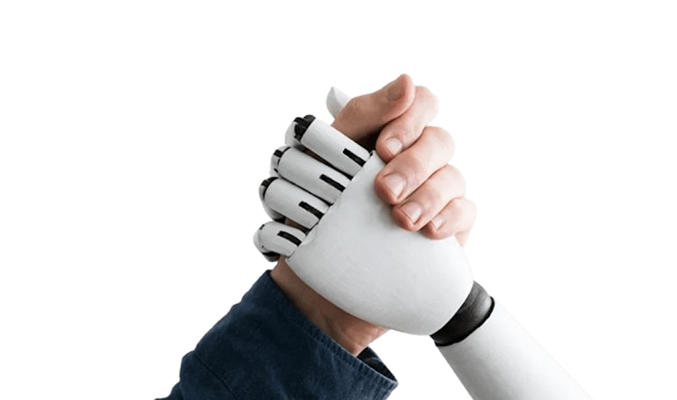 Robot hand with coffee